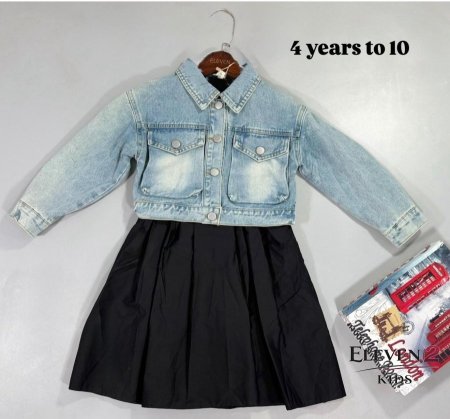 فستان جينز مع اسود